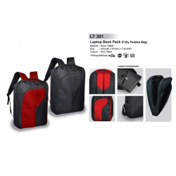 LT 301 Laptop Back Pack (Fully Padded Bag)